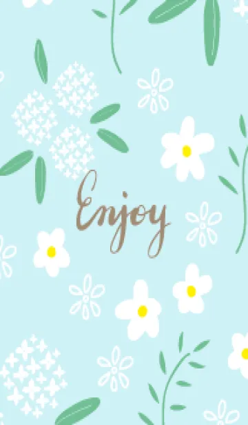 [LINE着せ替え] 白い花々と葉5の画像1