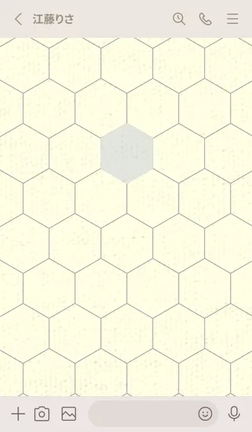 [LINE着せ替え] 六角形のきせかえ ミストホワイトの画像2