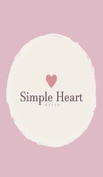 [LINE着せ替え] Simple Heart Dusky Pink-NATURAL 9の画像1