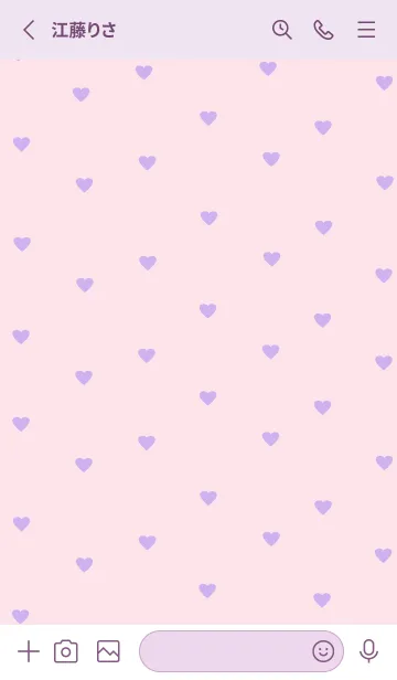 [LINE着せ替え] pattern_heart purplepinkの画像2