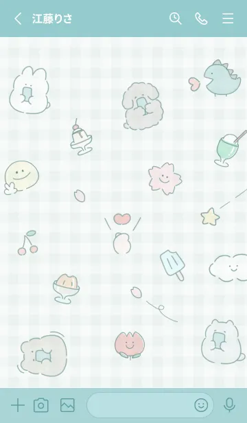 [LINE着せ替え] bluegreen スマホ大好き06_1の画像2