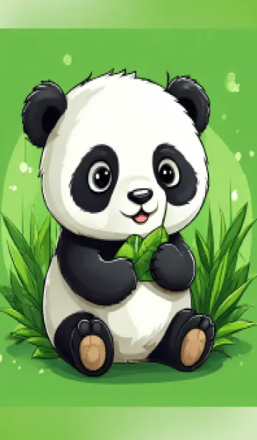 [LINE着せ替え] Cute panda cartoon (JP)の画像1