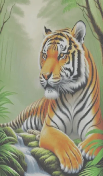 [LINE着せ替え] 森林のトラ VdQKの画像1