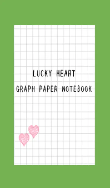 [LINE着せ替え] 幸運ハートの方眼紙/グリーン/イエローの画像1