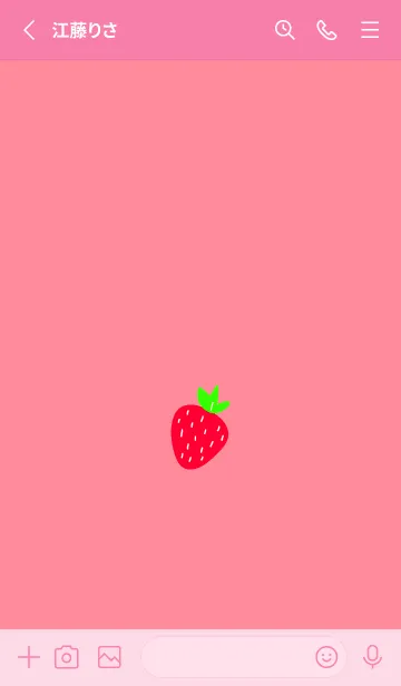 [LINE着せ替え] シンプル ストロベリー 62の画像2