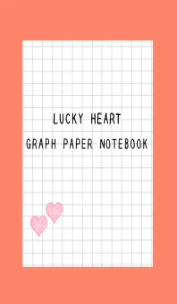 [LINE着せ替え] 幸運ハートの方眼紙/アプリコットカラーの画像1