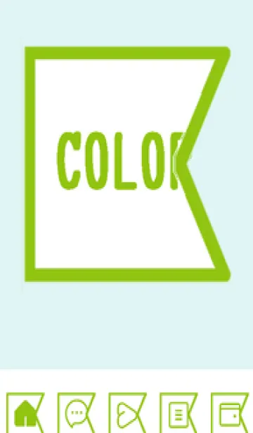 [LINE着せ替え] green color O109の画像1