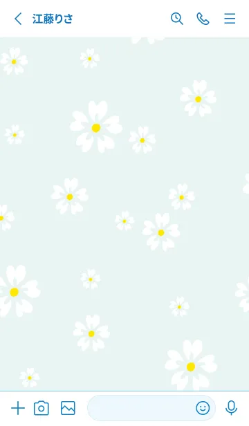 [LINE着せ替え] 5枚の白い花びら19の画像2