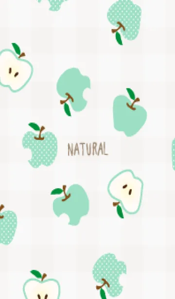 [LINE着せ替え] りんご チェック柄16の画像1