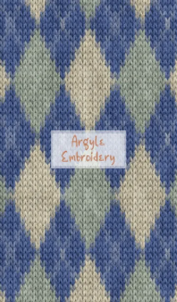 [LINE着せ替え] Argyle Embroidery 50の画像1