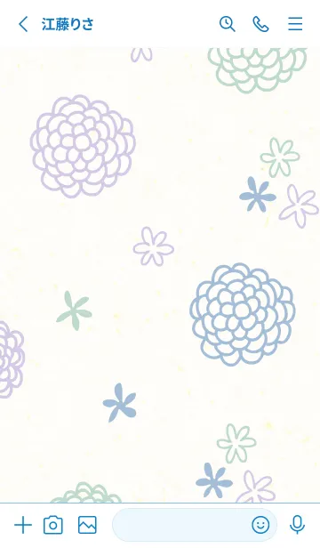 [LINE着せ替え] 花 和柄18の画像2