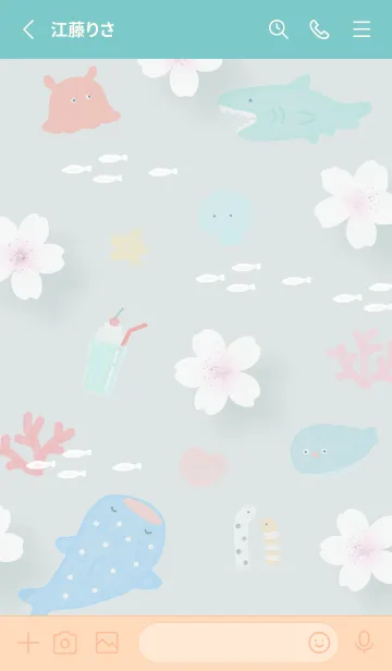 [LINE着せ替え] bluegreen 桜と海06_1の画像2