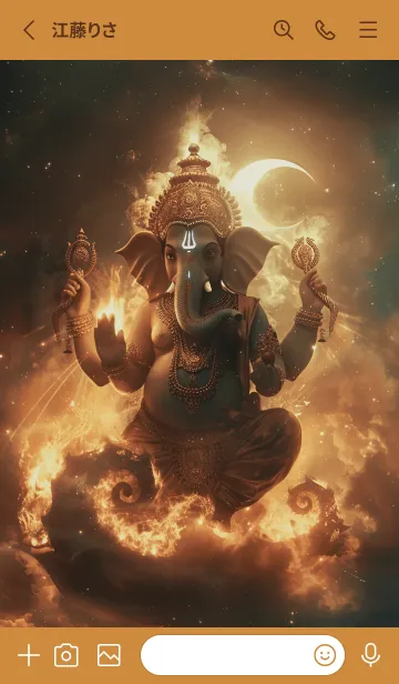 [LINE着せ替え] Ganesha bestows blessings,wealth l(JP)の画像2