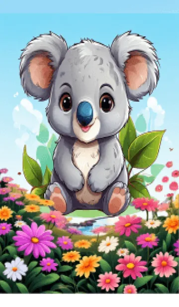 [LINE着せ替え] Cute koala cartoon (JP)の画像1