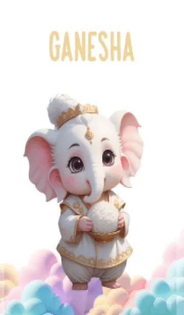 [LINE着せ替え] White Ganesha For Money Theme (JP)の画像1