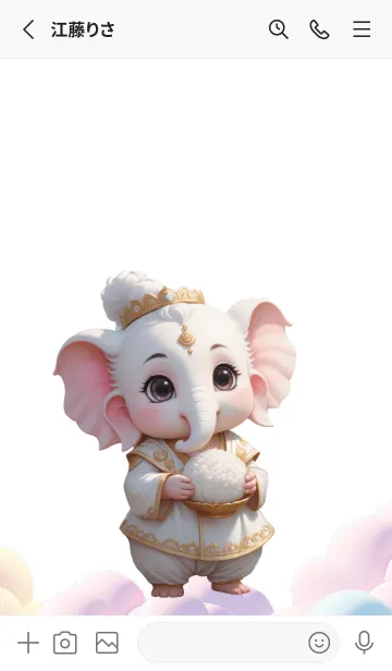 [LINE着せ替え] White Ganesha For Money Theme (JP)の画像2