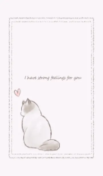 [LINE着せ替え] 恋と猫 -パープル-の画像1