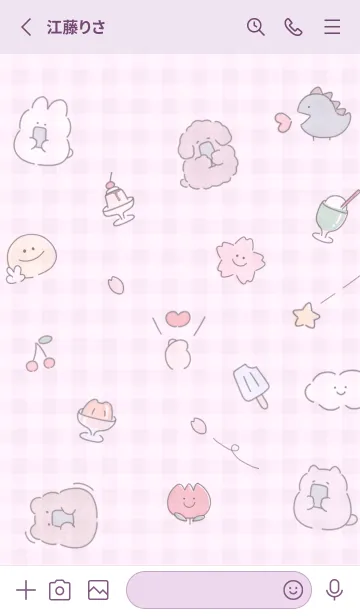[LINE着せ替え] pinkpurple スマホ好き11_1の画像2