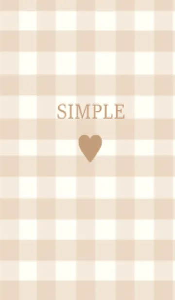 [LINE着せ替え] SIMPLE HEART :check yellowbeigeの画像1