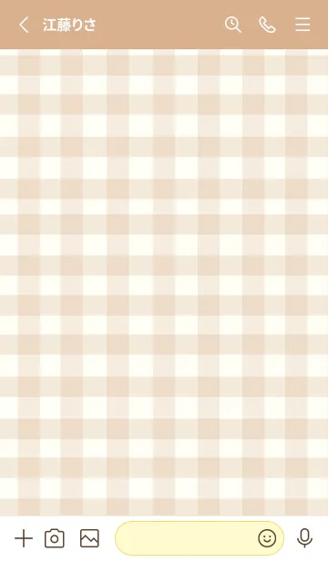 [LINE着せ替え] SIMPLE HEART :check yellowbeigeの画像2