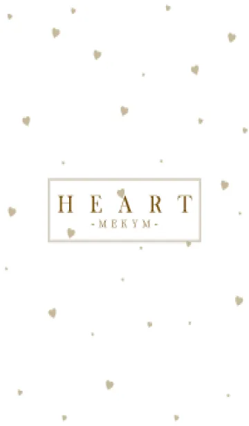 [LINE着せ替え] HEART BEIGE-SIMPLE MEKYM 27の画像1