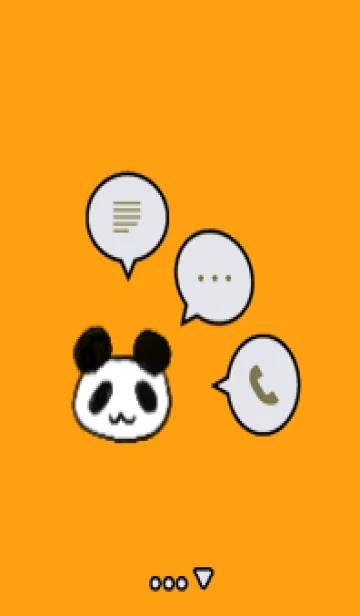 [LINE着せ替え] panda&Simple オレンジ&グリーンの画像1
