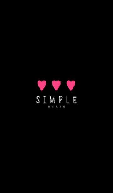 [LINE着せ替え] SIMPLE HEART - BLACK 8の画像1