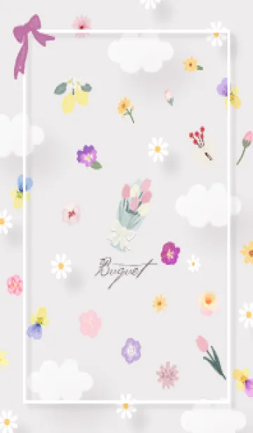 [LINE着せ替え] Greige 花束を02_1の画像1