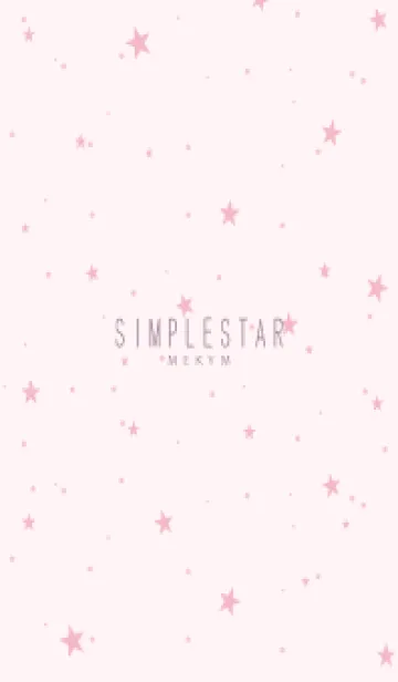 [LINE着せ替え] SIMPLE STAR-PINK WHITE- 2の画像1