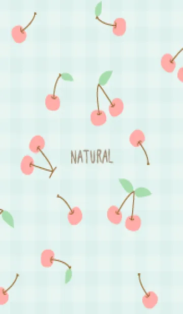 [LINE着せ替え] さくらんぼ チェック柄16の画像1