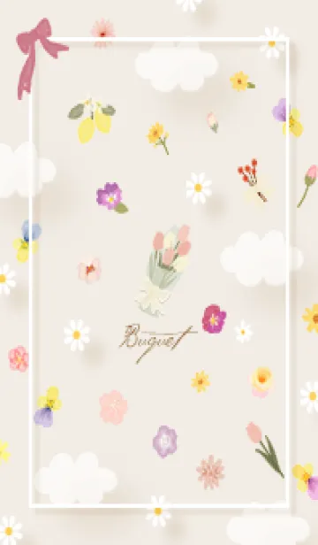 [LINE着せ替え] beige 花束を05_1の画像1