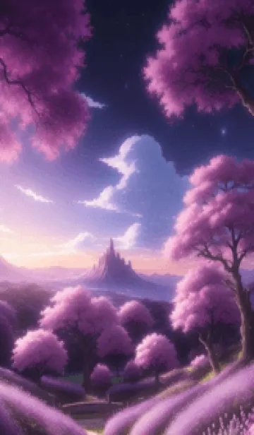 [LINE着せ替え] 夢幻の紫 09Z0の画像1