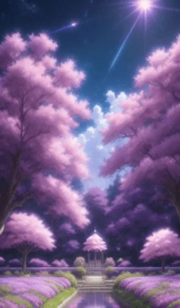 [LINE着せ替え] 夢幻の紫 XOkRの画像1