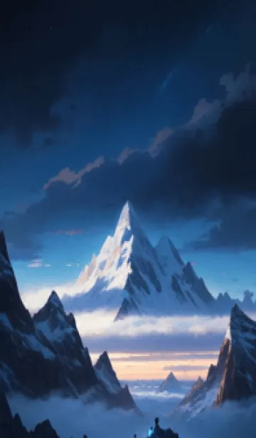 [LINE着せ替え] 絶景の雪山 4vnuの画像1