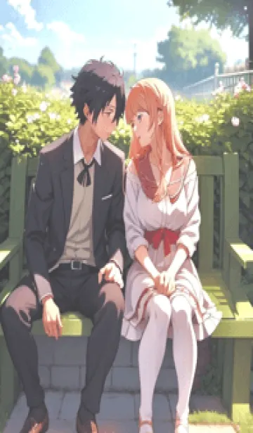 [LINE着せ替え] 甘いカップル 浪漫恋爱の画像1