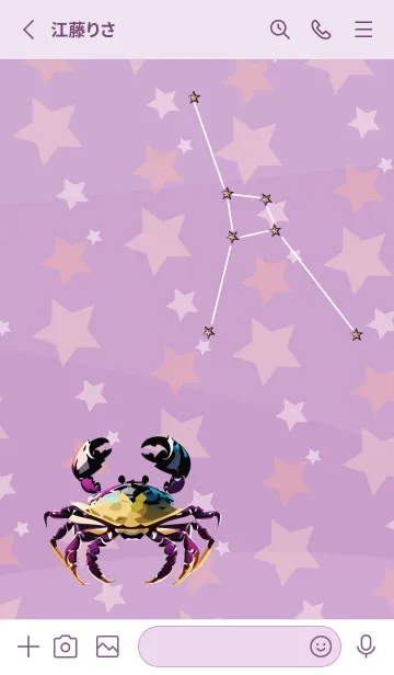[LINE着せ替え] light purple かに座の画像2