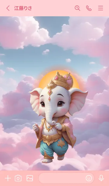 [LINE着せ替え] Cute Ganesha For Rich Theme (JP)の画像2