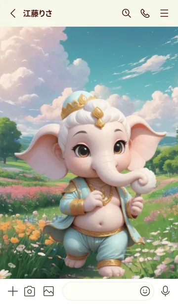 [LINE着せ替え] Cute Ganesha For Money Theme (JP)の画像2