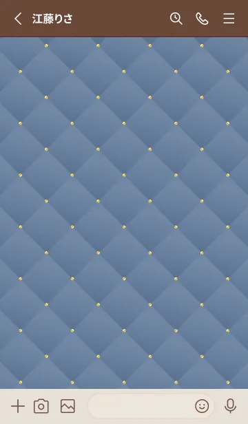 [LINE着せ替え] LOVE QUILTING - DUSKY BLUE 26の画像2