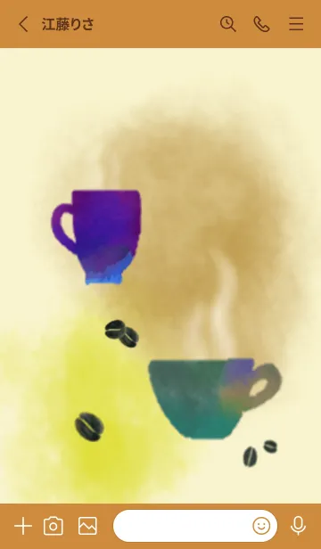 [LINE着せ替え] Colorful colorful colorful T17 coffee3の画像2