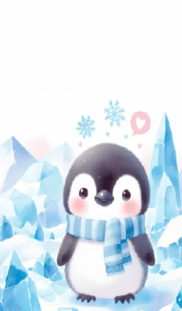 [LINE着せ替え] 暖かいスカーフの下の小さなかわい子ちゃんの画像1