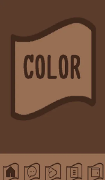 [LINE着せ替え] brown color P51の画像1