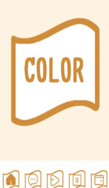 [LINE着せ替え] brown color P54の画像1