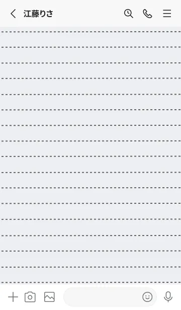 [LINE着せ替え] シンプル点線ノート/ブルーグレイの画像2