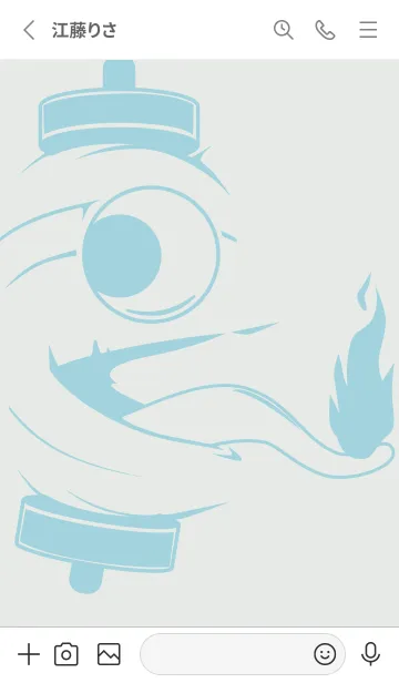 [LINE着せ替え] kabemon-提灯おばけ フロスティホワイトの画像2