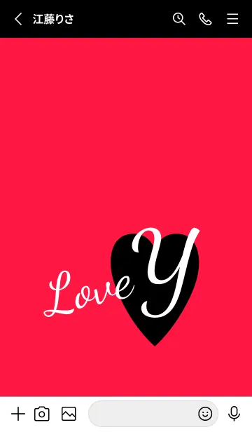 [LINE着せ替え] ラブ イニシャル ”Y”の画像2