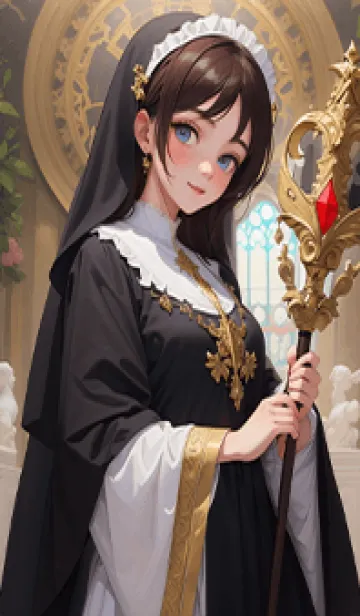 [LINE着せ替え] 美少女・女神戴冠式1の画像1