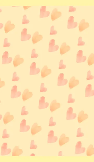 [LINE着せ替え] ハートの気持ち 薄い黄色の画像1