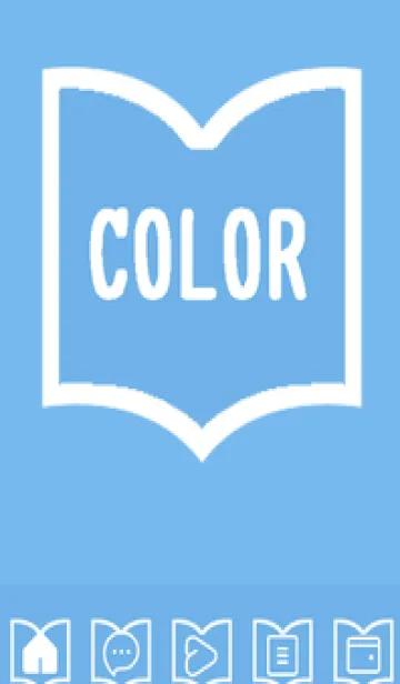 [LINE着せ替え] blue color Q51の画像1