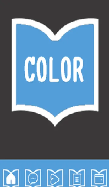 [LINE着せ替え] blue color Q55の画像1